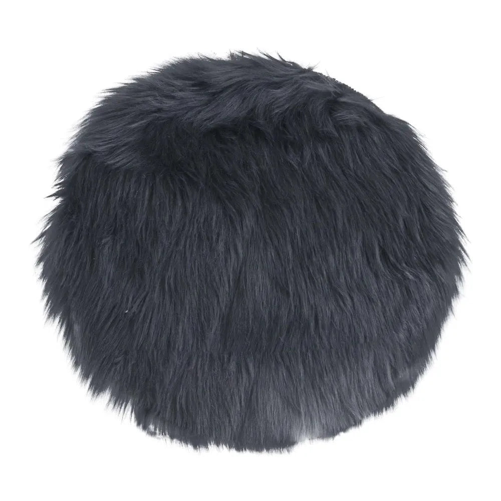 Blanita sintetica decorativa pentru scaun Gri D35cm Lambskin Artificial