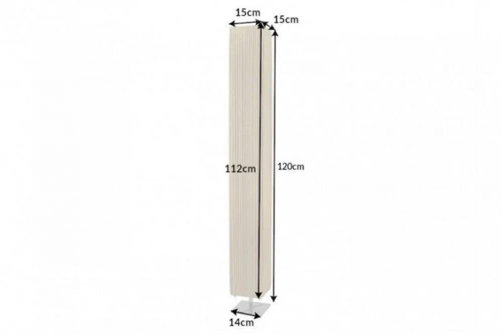 Lampa de podea din Metal Argintiu si Textil Auriu H120xL15cm Paris