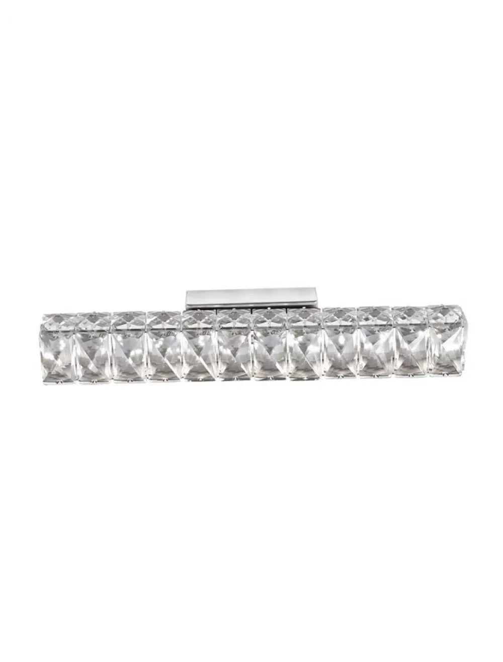 Aplica de perete structura din Aluminiu Argintiu si abajur din Cristal Transparent H7xL40cm IP20 8W 480lm 3000k CORONA
