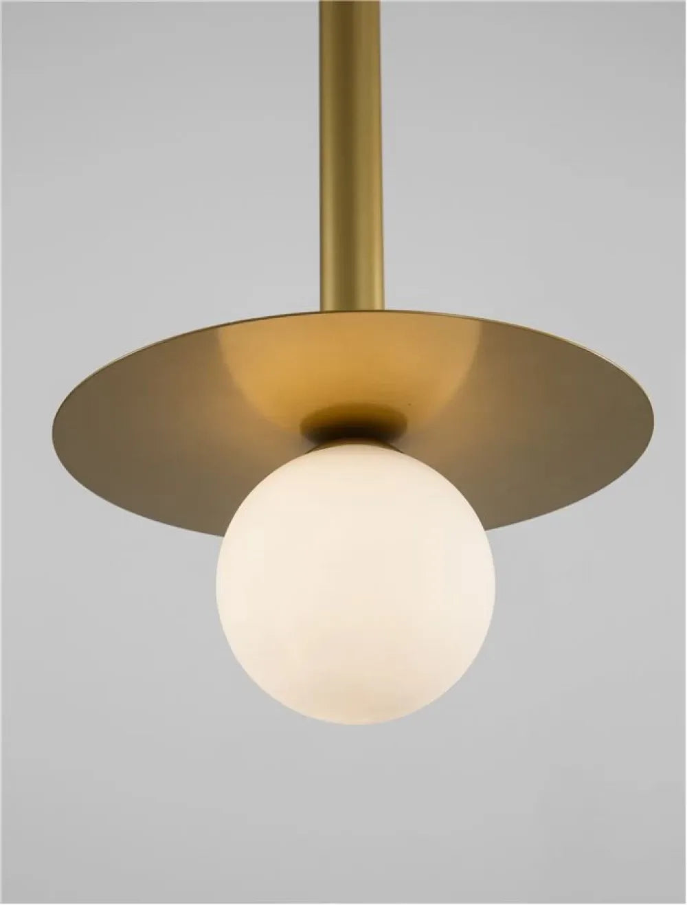 Pendul structura din Metal Auriu si abajur din Sticla Alb H150xL22cm IP20 PIELO