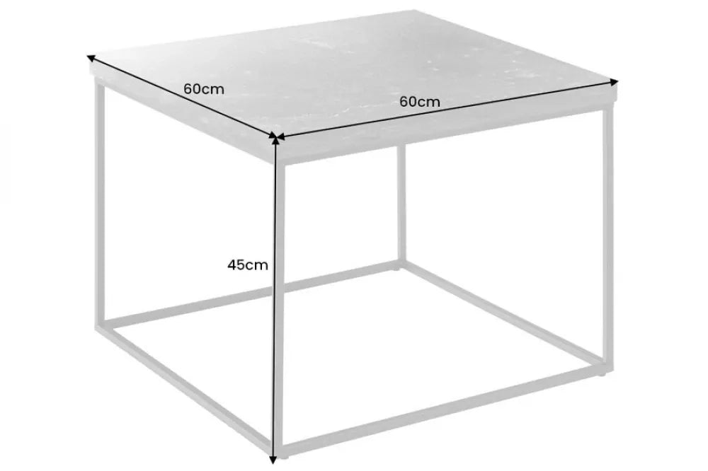 Masuta de cafea din MDF Gri antracit si Metal Negru L60xH45cm Architecture