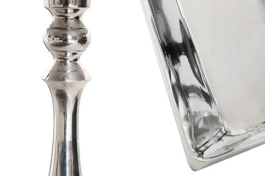 Set 2 masute laterale din Metal Argintiu L35xH55cm Jardin