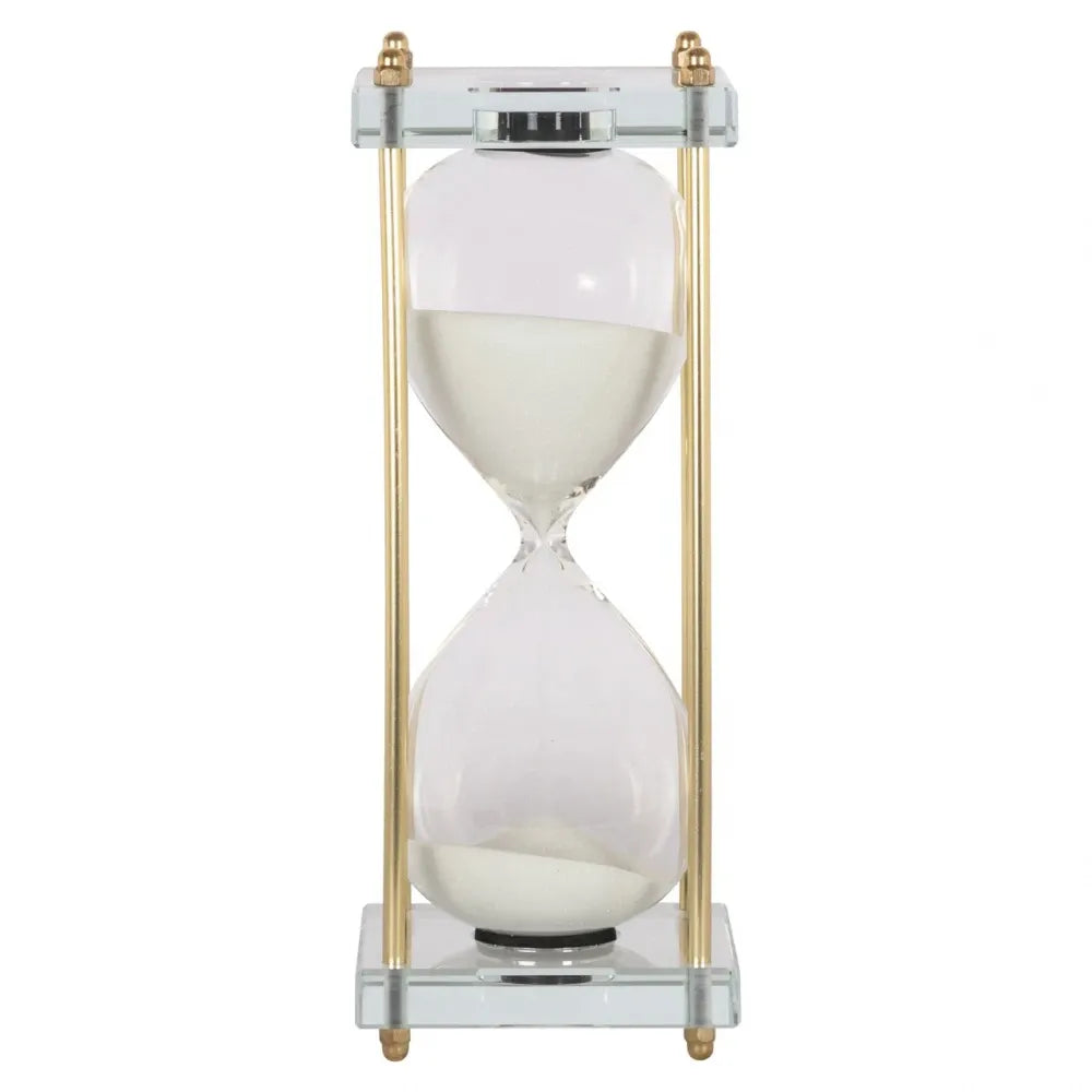 Clepsidra decorativa din Metal/Sticla Auriu/Transparent L10.5xH25cm Gigi Richmond interiors