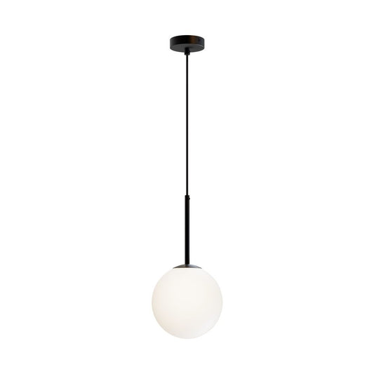 Pendul din Metal si Sticla Negru mat/Alb D20xH180cm Basic form