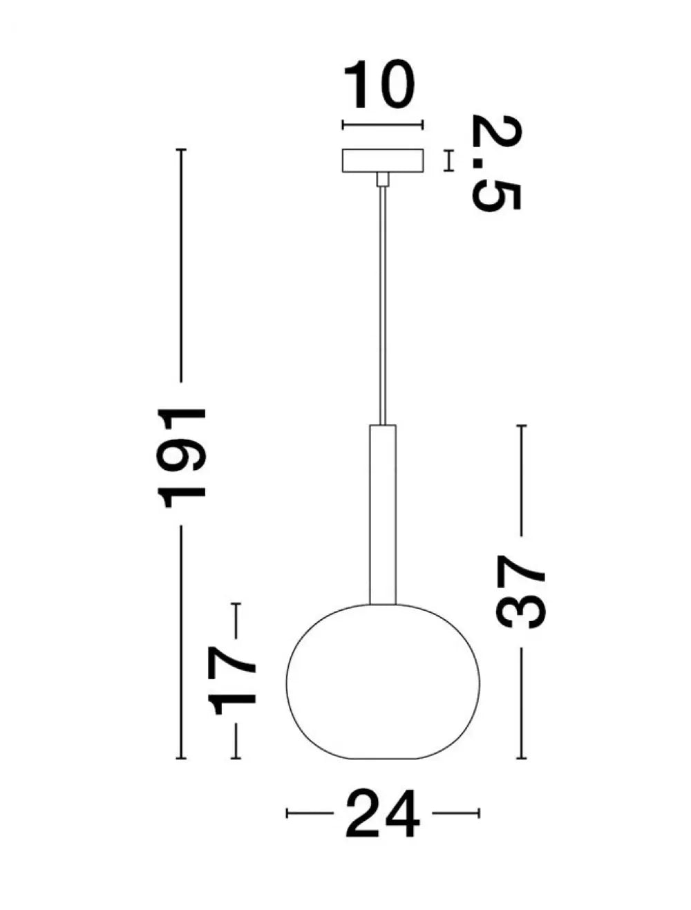 Pendul structura din Metal Negru/Auriu si abajur din Sticla Transparent H191xL24cm IP20 AMELIA