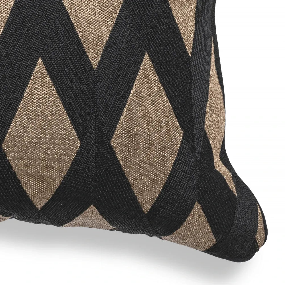 Perna decorativa din Stofa Negru/Auriu L50xHcm Splender Eichholtz