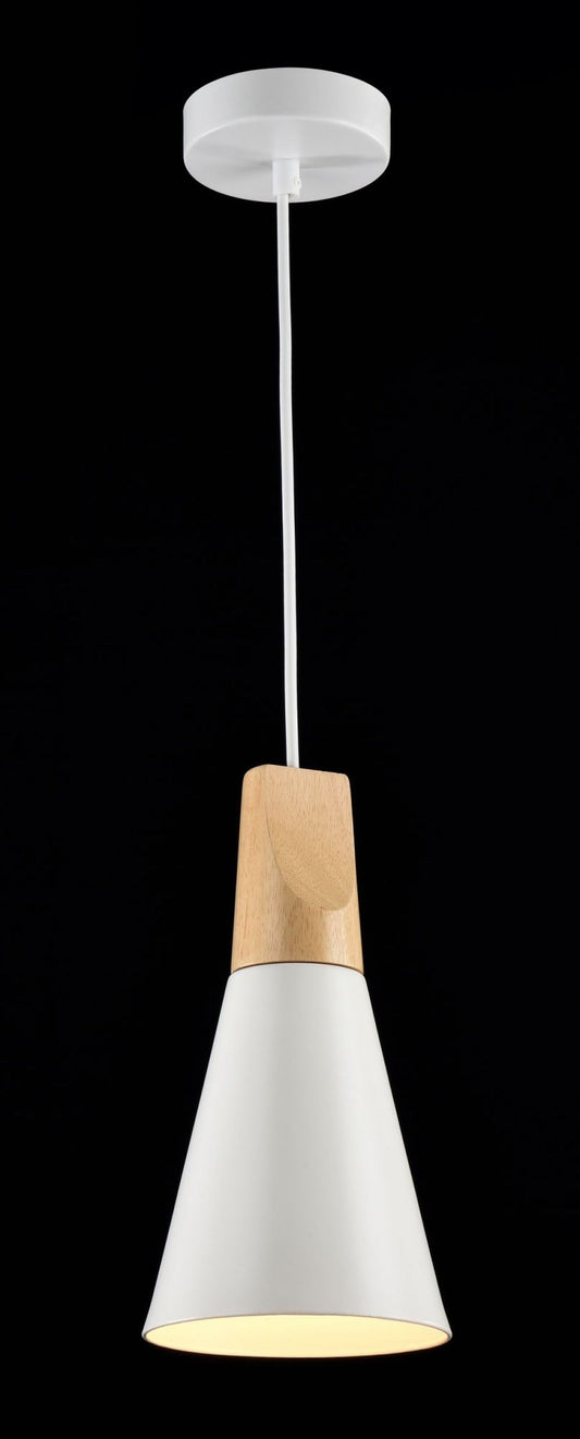 Pendul cu inaltime reglabila din Metal Alb D14xH142cm Bicones