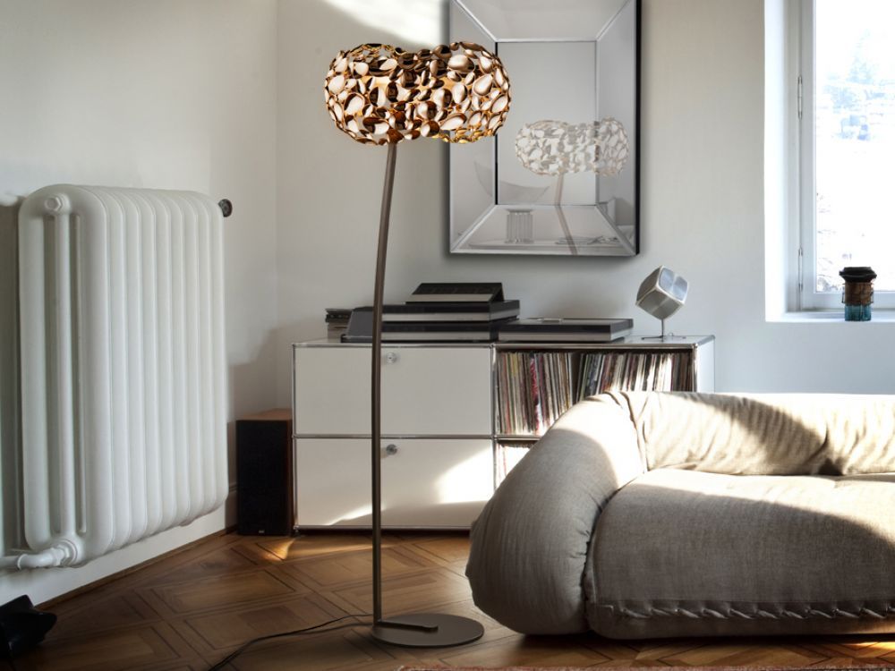 Lampa de podea din Metal Auriu cu 5 becuri D47xH167cm Narisa
