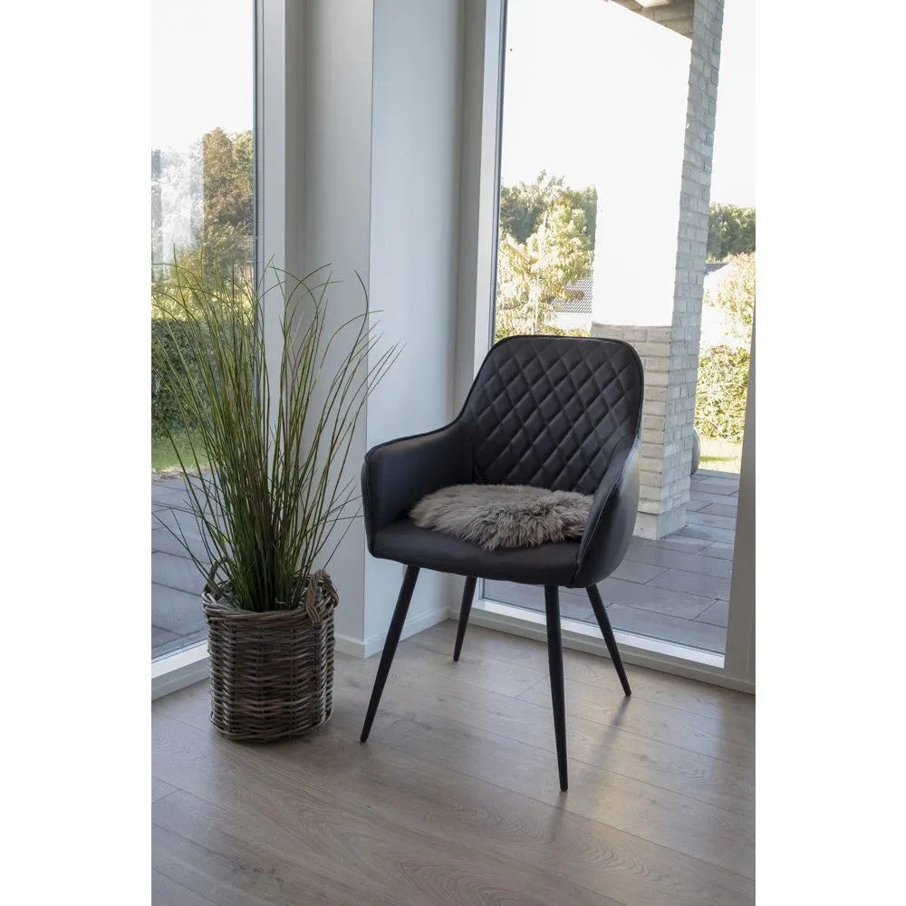 Blanita decorativa pentru scaun Maro deschis D35cm Lambskin