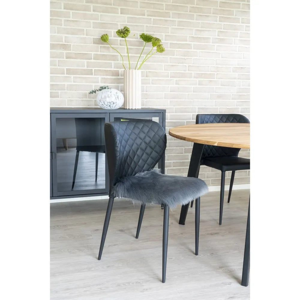 Blanita sintetica decorativa pentru scaun Gri 40x40cm Lambskin Artificial