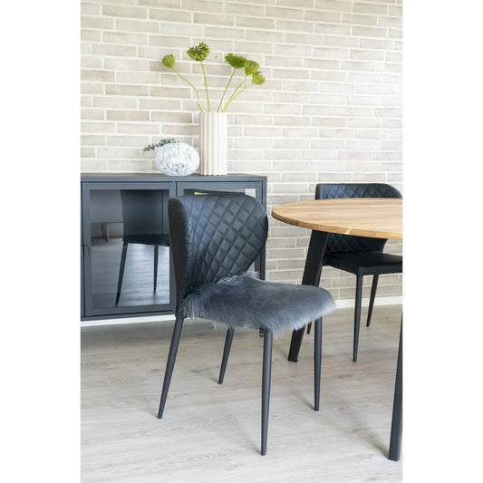 Blanita sintetica decorativa pentru scaun Gri 40x40cm Lambskin Artificial