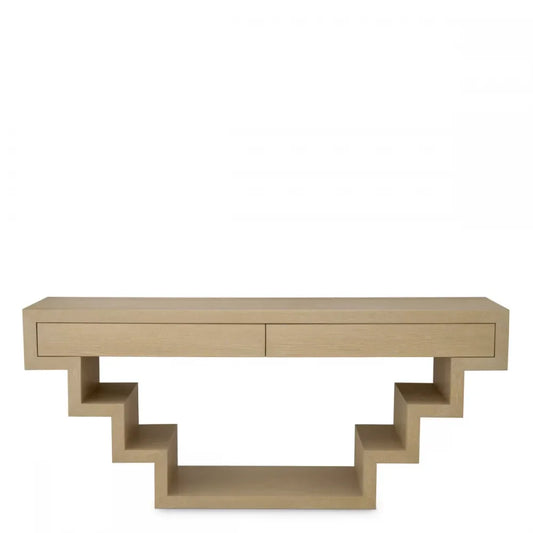 Consola din Furnir de stejar Maro deschis L180xH77cm Rialto Eichholtz