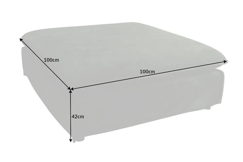 Puf cu husa detasabila din Lemn Negru si Catifea Verde H42xL100cm Heaven