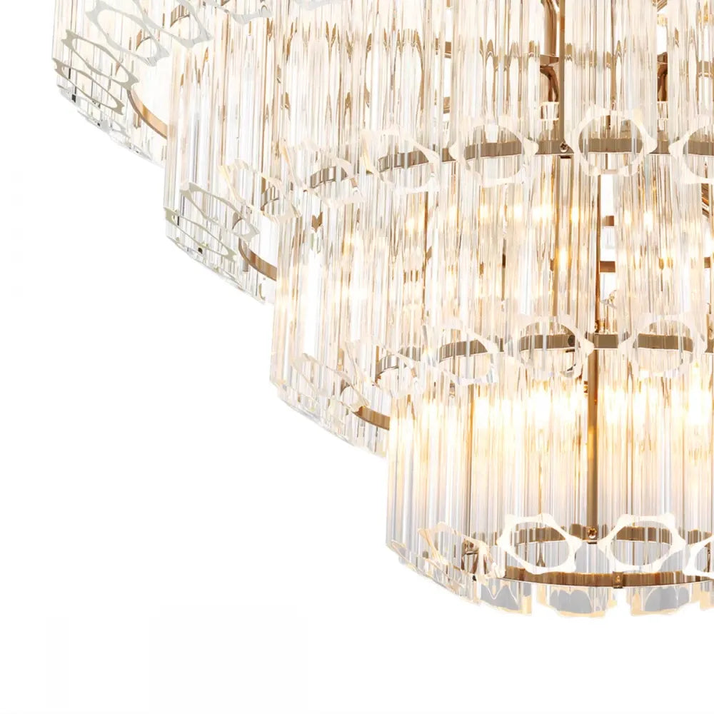 Candelabru din Metal Argintiu si Sticla Transparent H89xD80cm Vittoria L Eichholtz