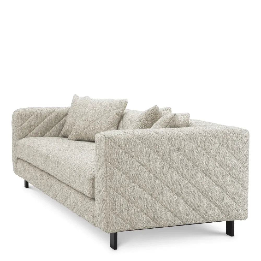 Canapea tapitat cu Stofa Splendor Gri deschis L230xA100xH69cm Avellino Eichholtz