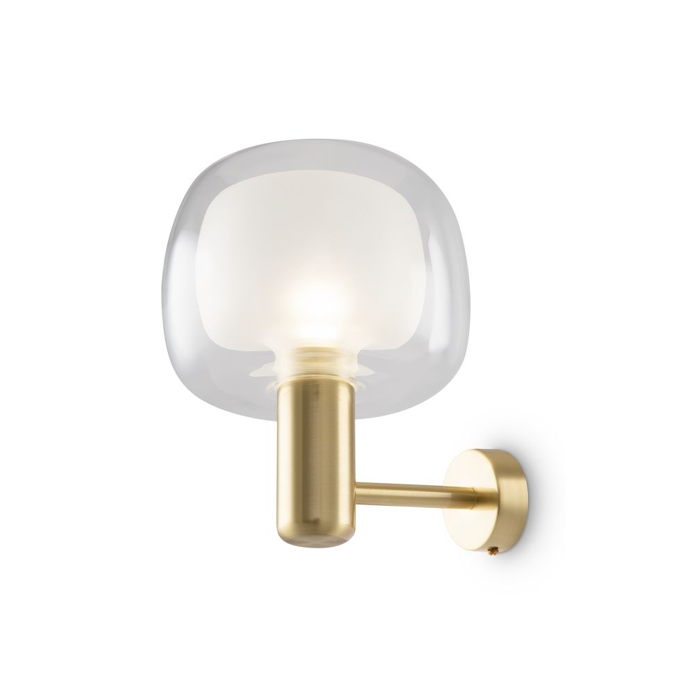 Aplica de perete Aluminiu si Sticla Auriu/Transparent D18xH21cm Vision
