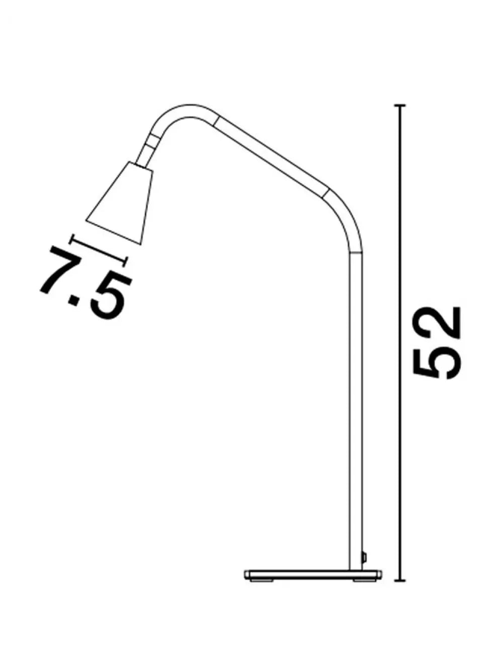 Veioza din Aluminiu Negru/Auriu H52xL7.5cm IP20 GEKO