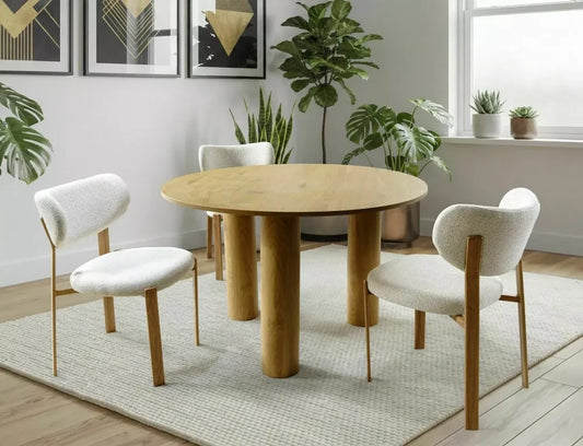 Masa rotunda din MDF+Furnir Maro D120xH76cm Montana