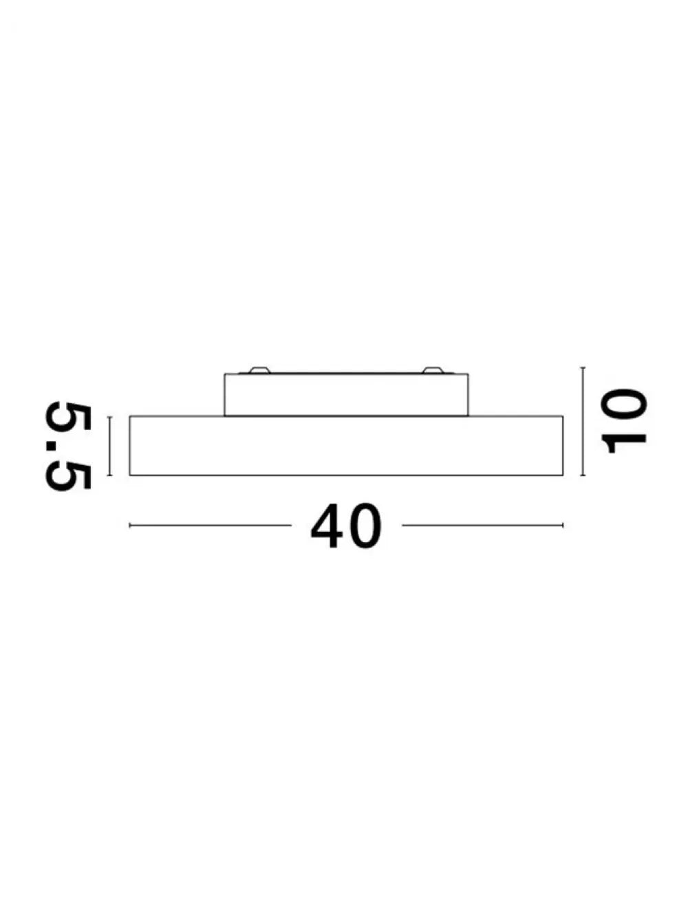 Plafoniera din Aluminiu Alb H10xL40cm IP20 24W 2341lm 2700-6000k PERFECT