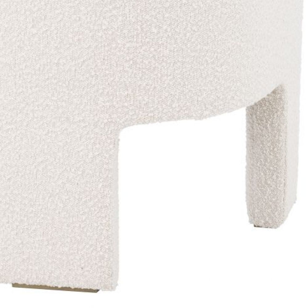 Fotoliu Pebbles Eichholtz tapitat cu Stofa Boucle Crem cu baza din Otel inoxidabil Auriu H69xL66xA67cm