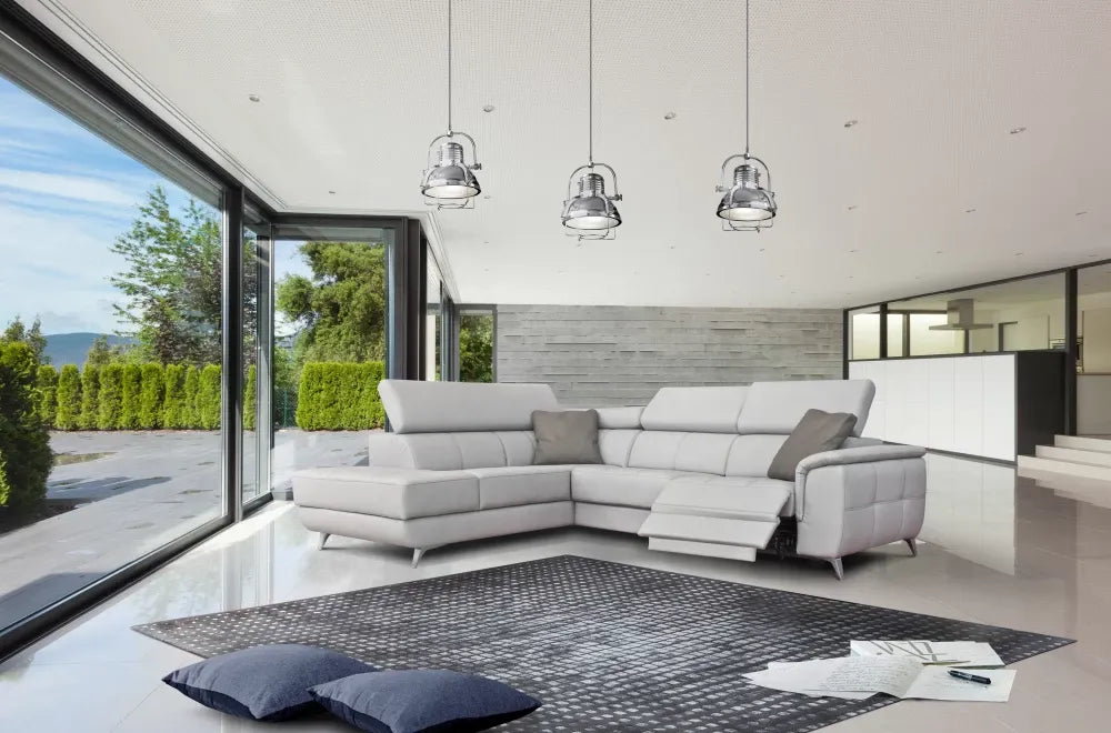 Coltar personalizabil cu recliner in forma de L 297cm Fabien