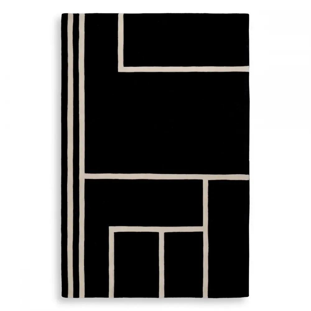 Covor dreptunghiular Omar Eichholtz Negru/Alb 300 x 400 cm
