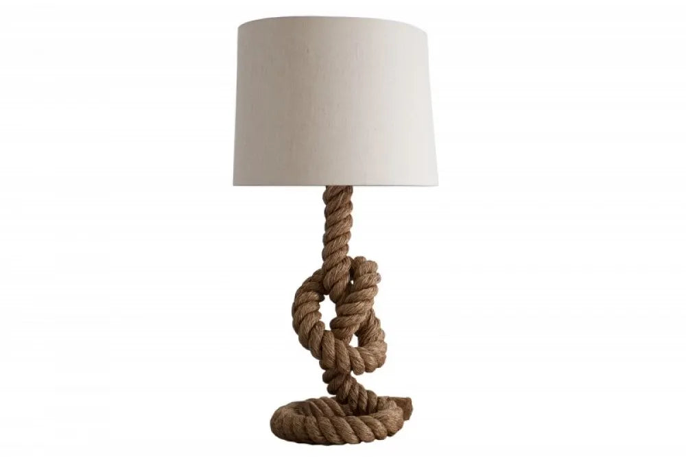 Veioza din Abaca Maro si Textil Crem H80xD40cm Seven Seas