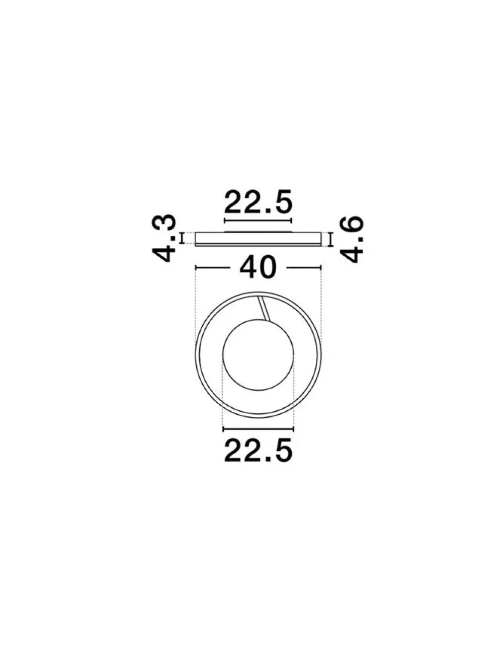 Plafoniera din Metal Negru H4.6xD40cm 41W 1638Lm IP20 Siena