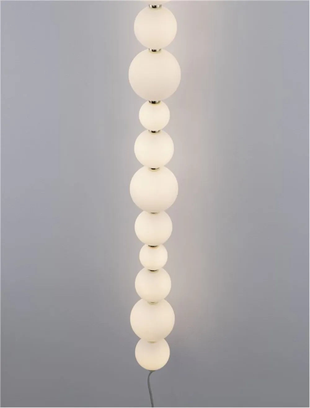 Aplica de perete structura din Metal Auriu si abajur din Sticla Alb H124xL10cm IP20 41W 3957lm 3000k PERLA