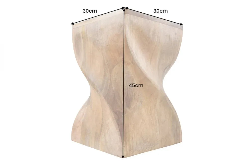 Masuta laterala din Lemn de mango Maro H45xL30cm Twist