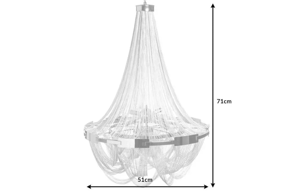 Candelabru din Metal Argintiu D50xH70cm ROYAL