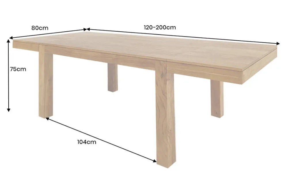 Masa extensibila din Lemn de salcam Maro honey L120-200xH75cm PURE