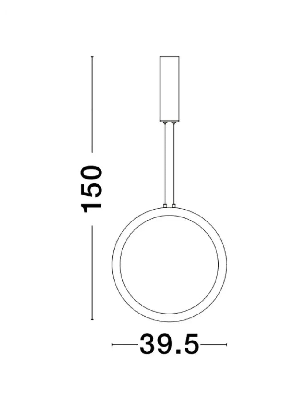 Pendul structura din Aluminiu Auriu si abajur din Acrilic Alb H150xL39.5cm IP20 26W 741lm 3000k CHANGE
