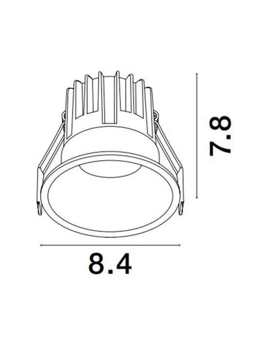 Spot incastrat din Aluminiu Alb/Auriu H7.8xL8.4cm IP20 13W 1172lm 2700k LUELA
