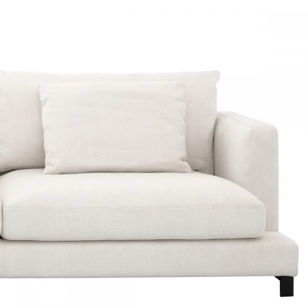 Canapea fixa de 3 locuri tapitata cu Stofa Avalon Alb L320cm Burbury Eichholtz