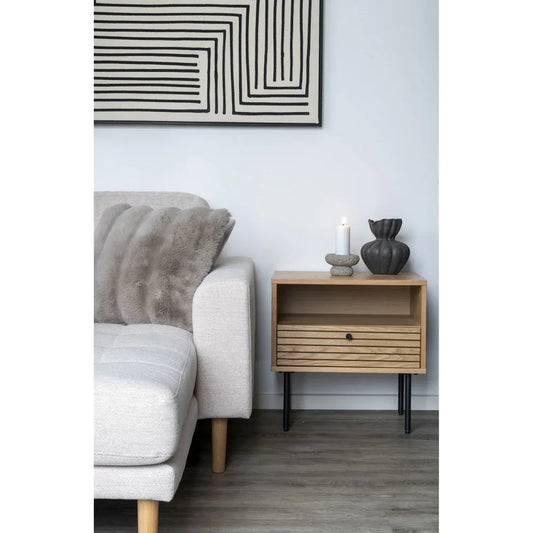 Perna decorativa din Blanita artificiala Bej 45x45cm Galena