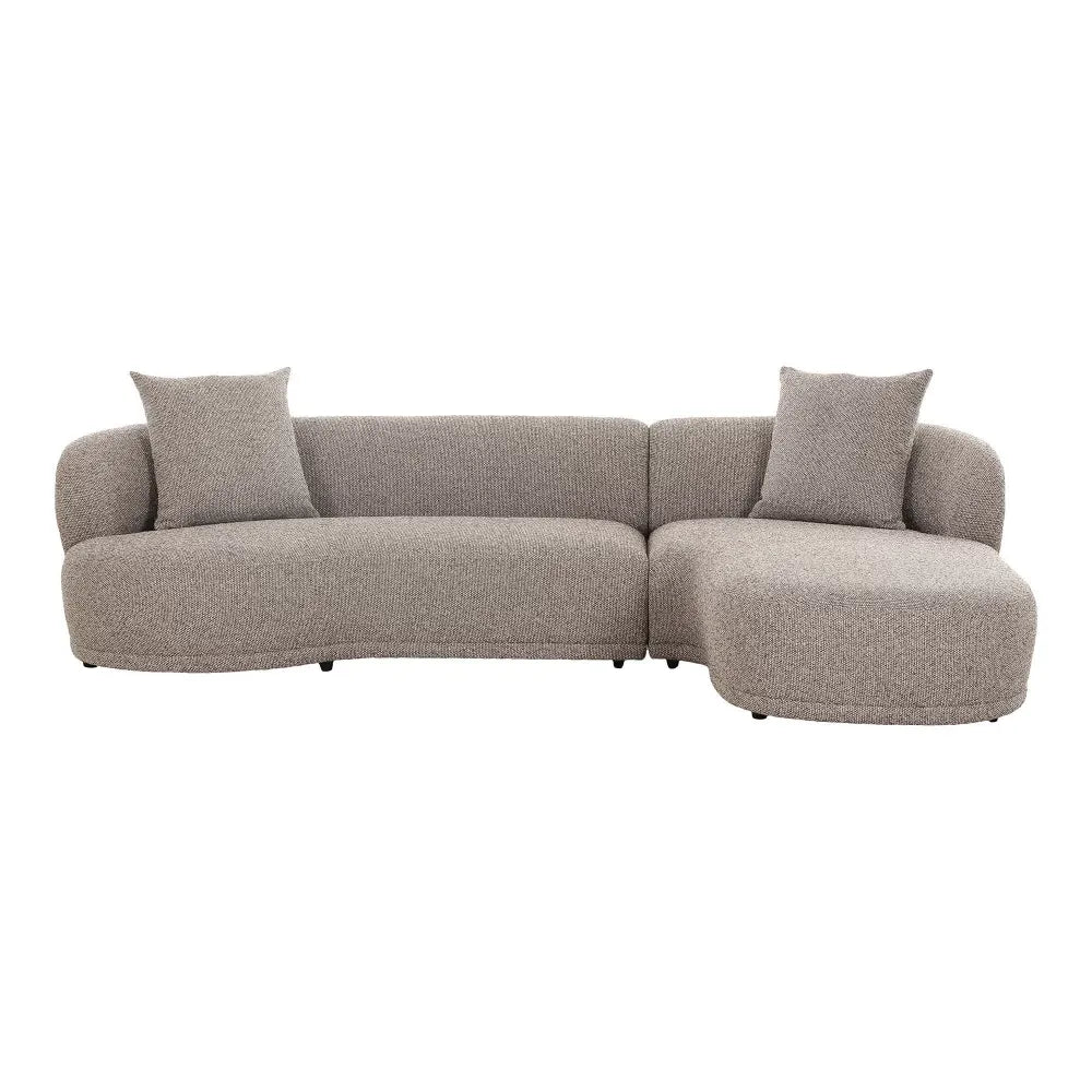 Coltar cu orientare dreapta tapitat cu Stofa Maro L294xH69cm Kingston