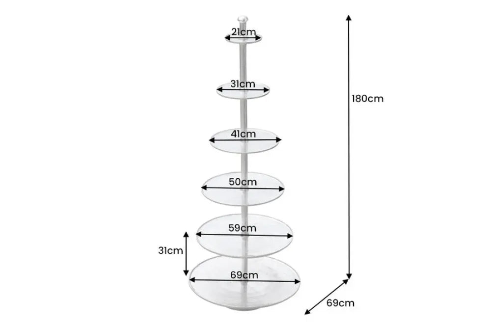 Etajera din Metal Argintiu D69xH180cm ABSTRACT