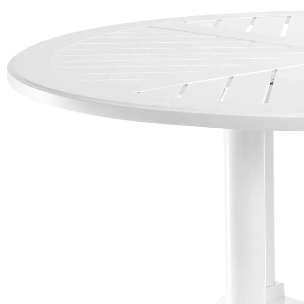 Masa rotunda de exterior din Metal Alb H75xD160cm Bell Rive L Eichholtz