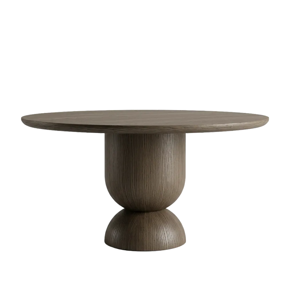 Masa dining Rotunda din Lemn de Stejar in dimensiuni multiple Silence