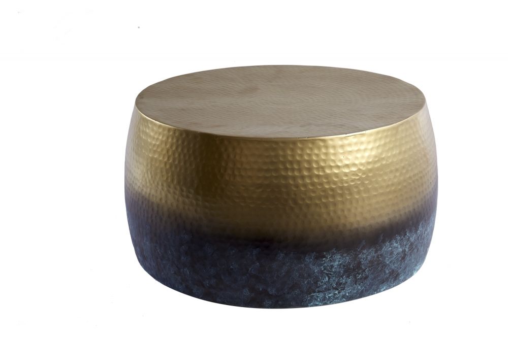 Masuta de cafea Rotunda din Metal Auriu D60xH31cm Orient III
