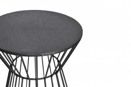 Masuta laterala Rotunda din Metal Negru D33xH45cm Variation
