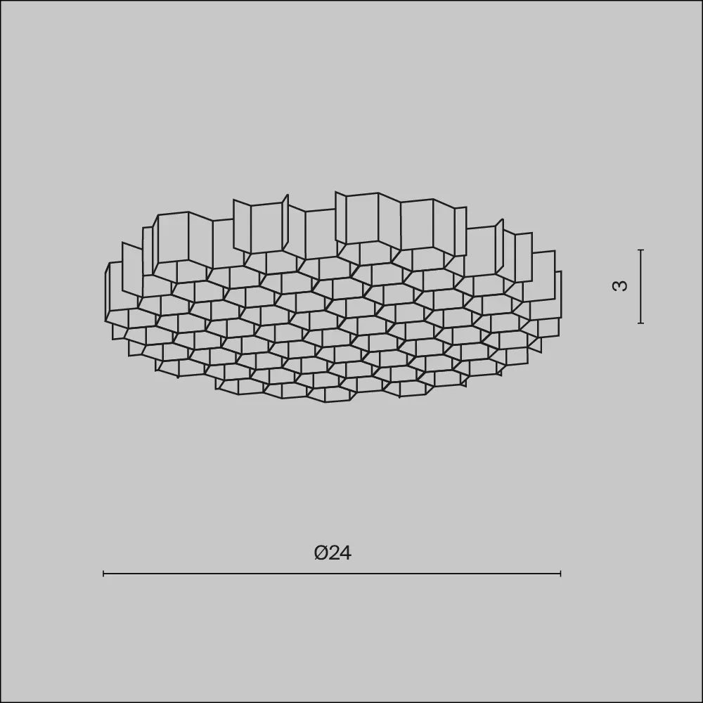Filtru de lumină anti-orbire HoneyComb ⌀24mm pentru spot Focus T din Aluminiu Negru