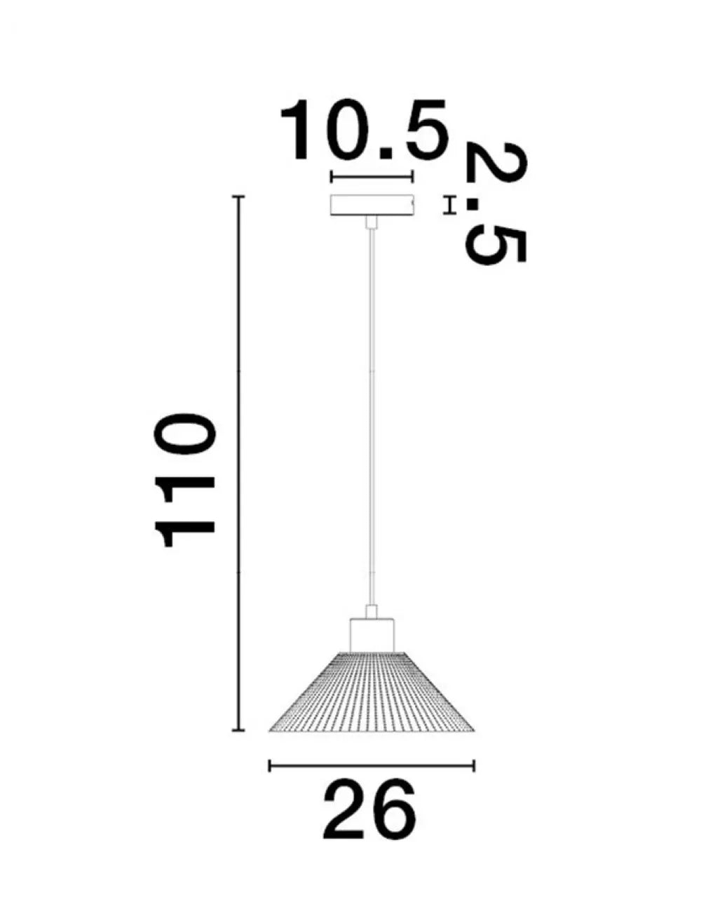 Pendul structura din Metal Negru si abajur din Metal Negru H110xL26cm IP20 IAN