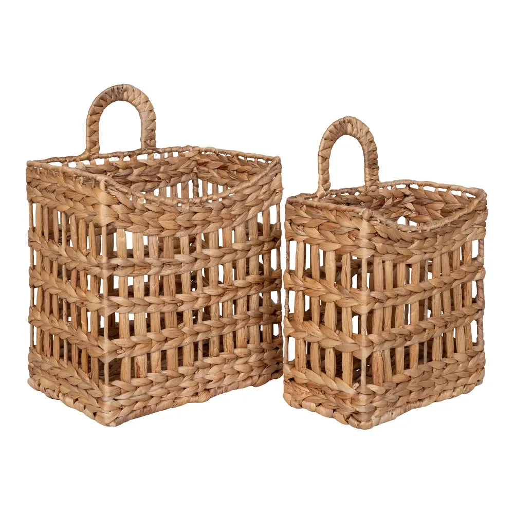 Set 2 cosuri suspendate impletite natural Maro H38/42xL14/20cm Cala