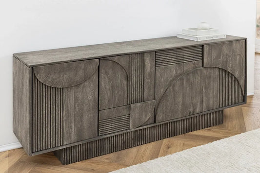Comoda din Lemn de mango Gri L170xH80cm ART DECO