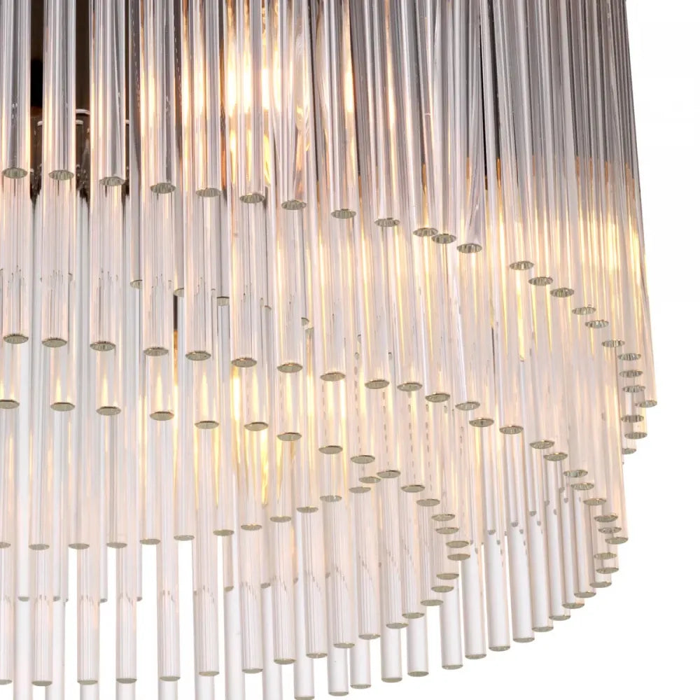 Plafoniera din Metal Bronz si Sticla Transparent H25xD45cm Hector Eichholtz