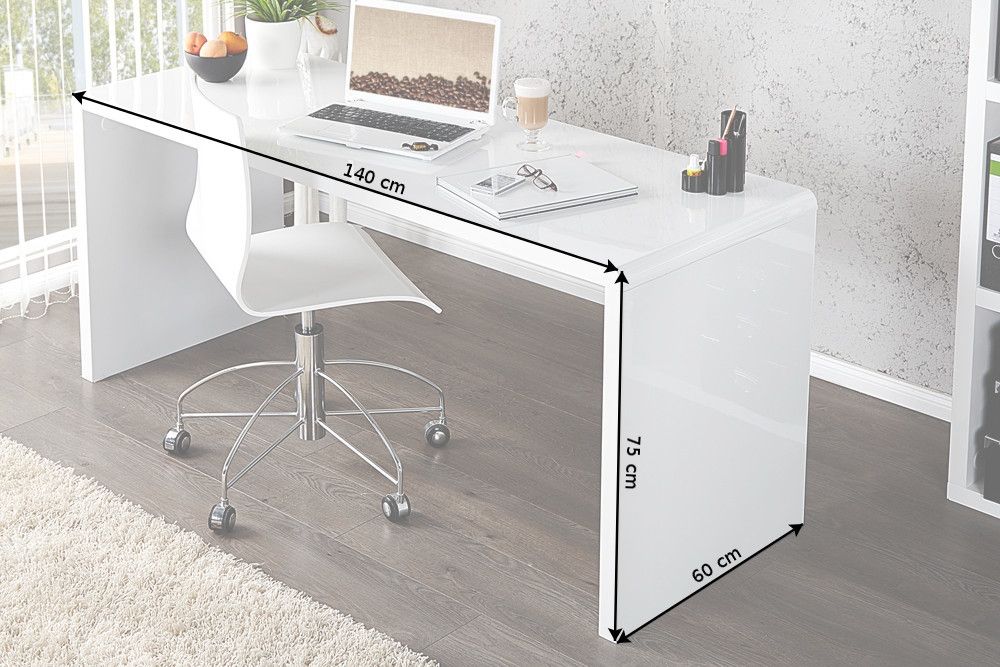 Birou din MDF Alb Fast Trade L140xH75cm