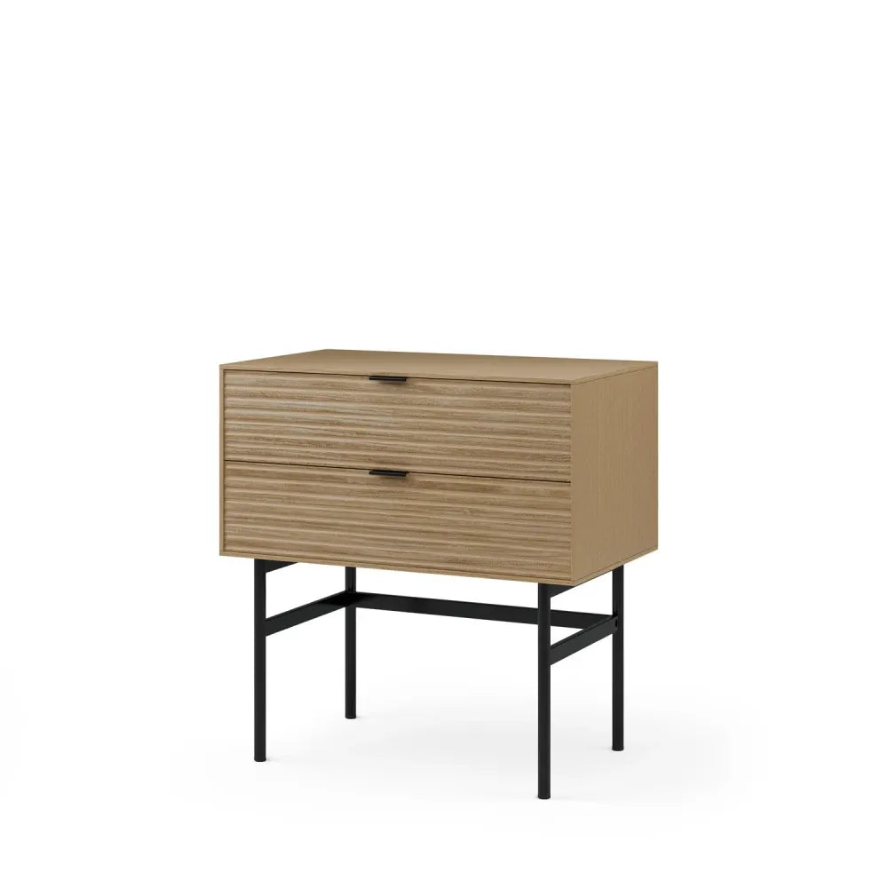 Noptiera cu sertare Tulsa de culoare natural L60xH63cm
