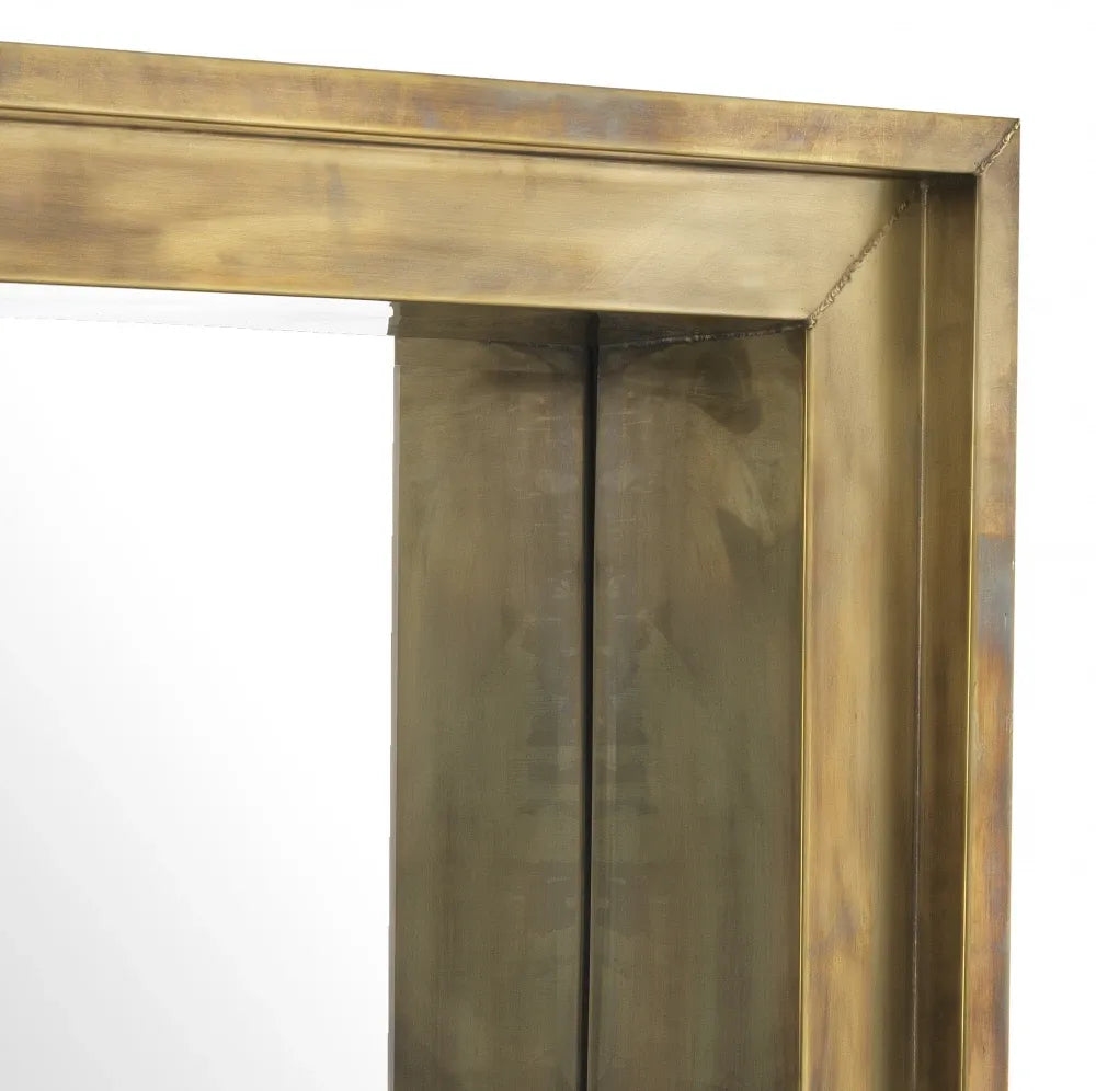Oglinda cu rama din Metal/MDF Alama L100xH100cm Magenta Eichholtz